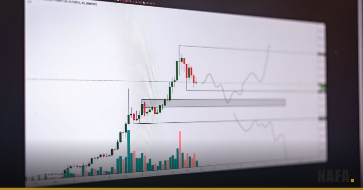 Graphique financier en gros plan sur un écran, illustration de la séance boursière
