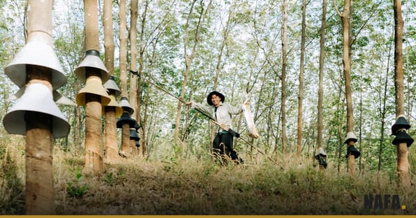 Plantation d'hévéa, récolte de latex